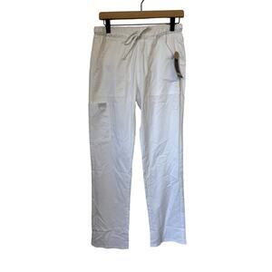 NWT Cherokee Workwear Revolution Scrub Pants White Unisex S